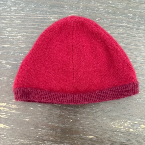Red Envelope Baby Red 100% Cashmere Beanie Hat OS - Picture 2 of 5